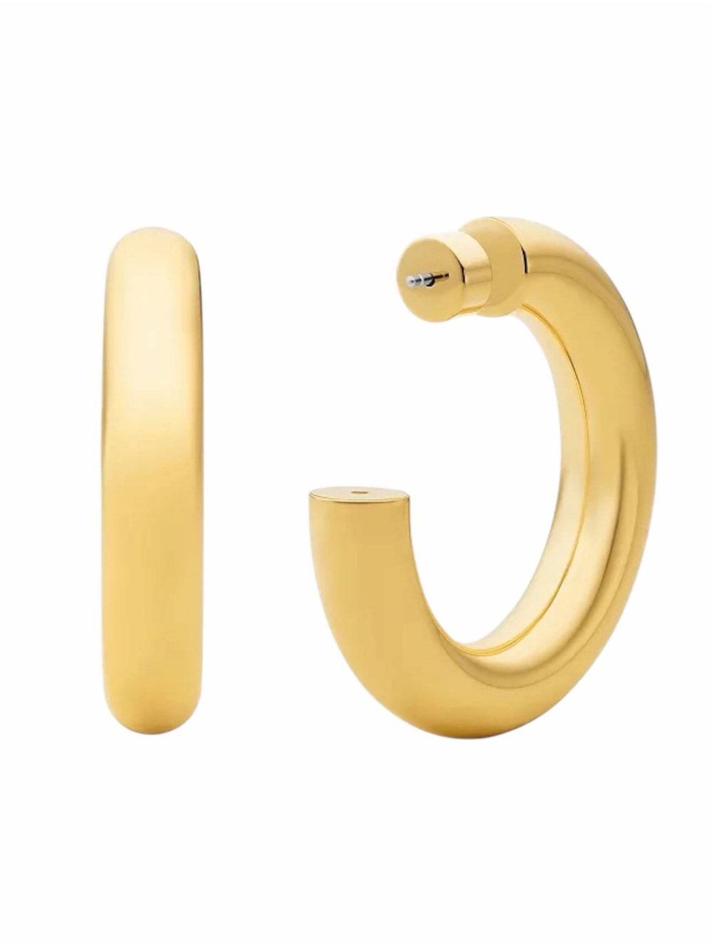 Michael Kors 14K Gold-Plated Brass Tube Hoop Earrings